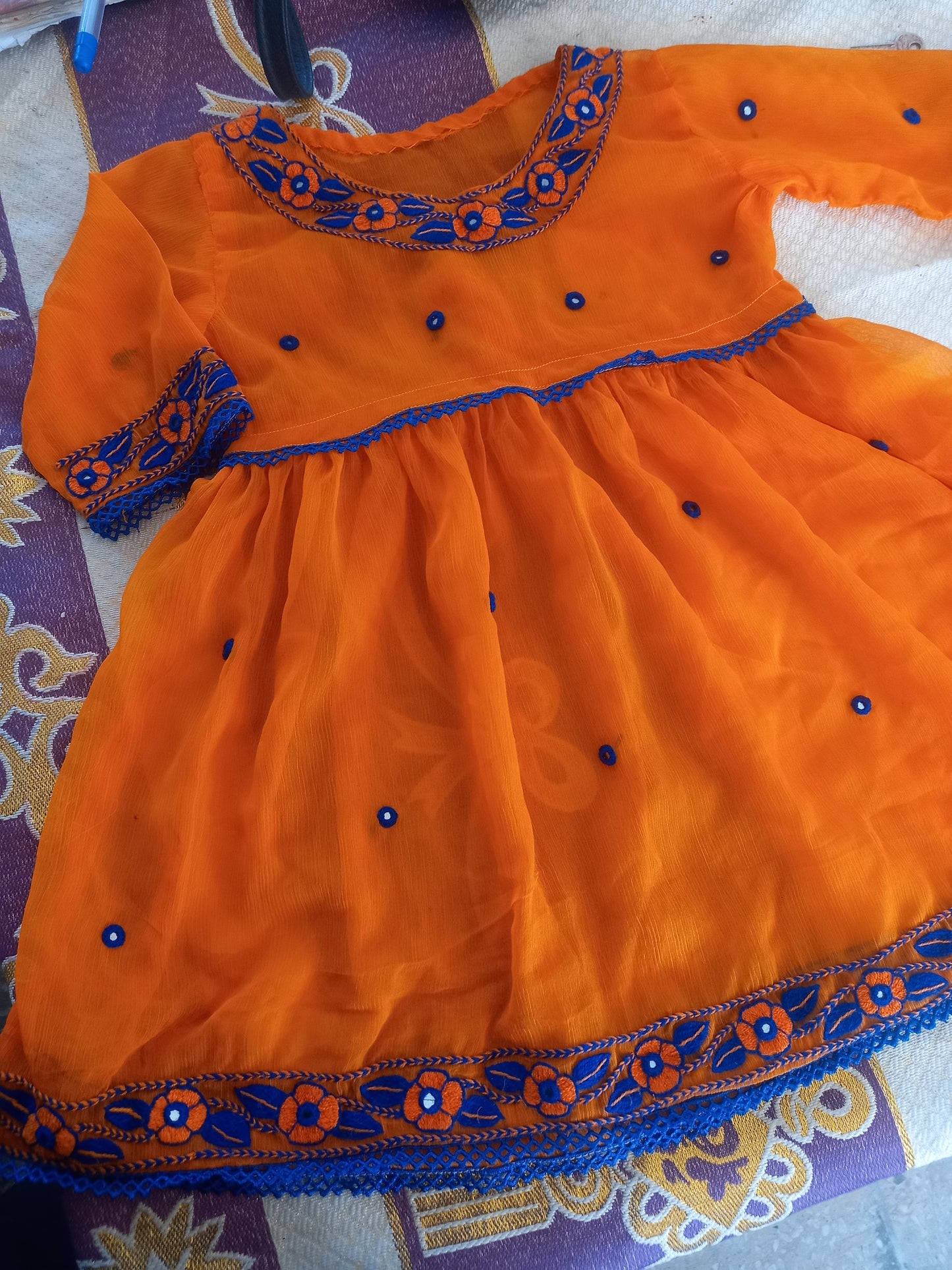 2 year baby girl frock hand work front back same